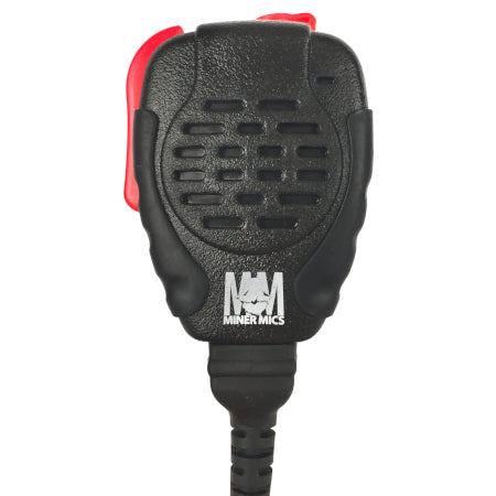 Ruggedized Miner Speaker Mic for Motorola MT, XTS, EF Johnson Portables front