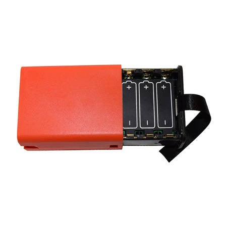 Orange AA Battery Clamshell for DPH, GPH how it opens