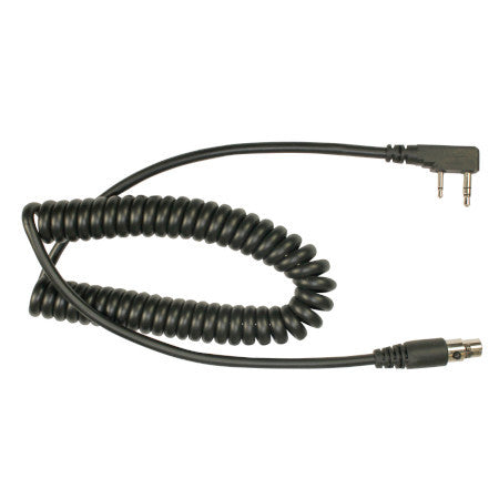 Dual Muff Headset Coiled Cord, PAKW1DMMMCA for Kenwood 2-pin Radios