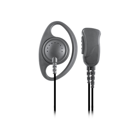 Medium duty lapel mic with Open D-Loop with Hytera 2-Pin Connector close up