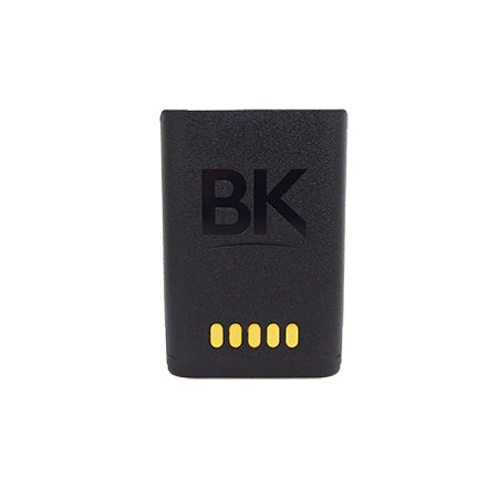 This is the front view of a BKR0102 battery for a BKR 9000 radio