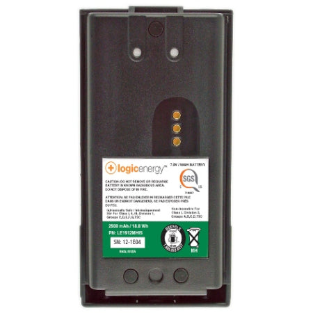 Rechargeable Intrinsically Safe Battery, 2500 MAh for Harris XG-100P