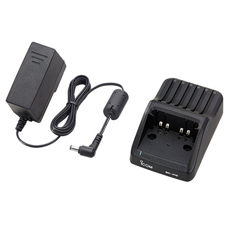 Desktop Charger, BC219N - Standard Rapid Rate, AC Wall Plug Included for use with iCOM IC-F3400 (D/DT/DS), IC-F3400 (DP/DPT/DPS), IC-F4400 (D/DT/DS), IC-F4400 (DP/DPT/DPS), IC-F7010 (T/S), IC-F7020 (T/S) Portable Radios