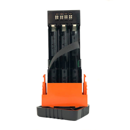 Orange AA Battery Clamshell, BKR0120 for BKR5000 Portable Radios how it opens