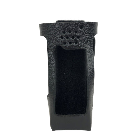 Leather Holster, Open Keypad, BKR0421 for BKR5000 Portable Radios front 