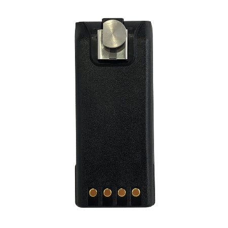 D-Swivel Button for BK Radio KNG Portables on black battery