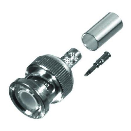 BNC Male Connector, Crimp On, for RG58 Coax Cable