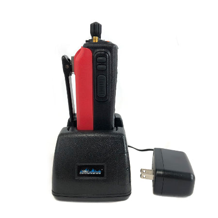 Single Radio Desktop AC Charger for KNG & KNG2 with kng radio shown