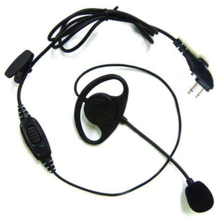 Medium duty lapel mic with Open D-Loop with Hytera 2-Pin Connector