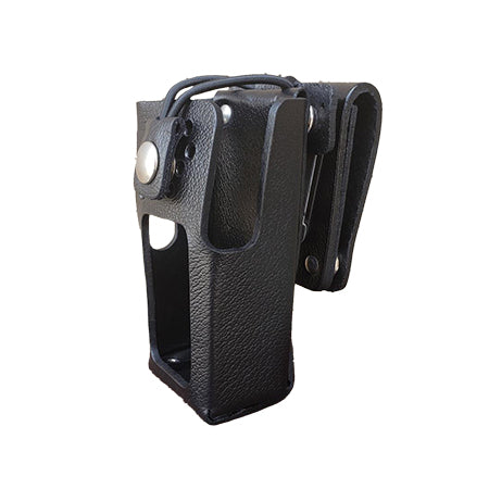 Leather Holster, CAF32L9RDLOK - Open Keypad with Swivel Belt Loop for iCOM IC-F1000T, IC-F1100T, ICF-2000T, IC-F2100T Portable Radios