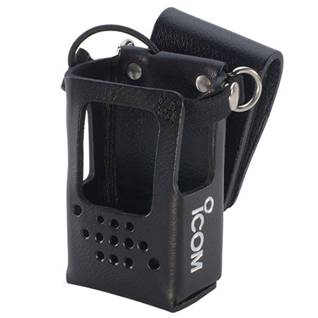 Leather Holster, LCF1052S - Closed Front with Swivel Belt Loop for iCOM IC-F52D & IC-F62D Portable Radios