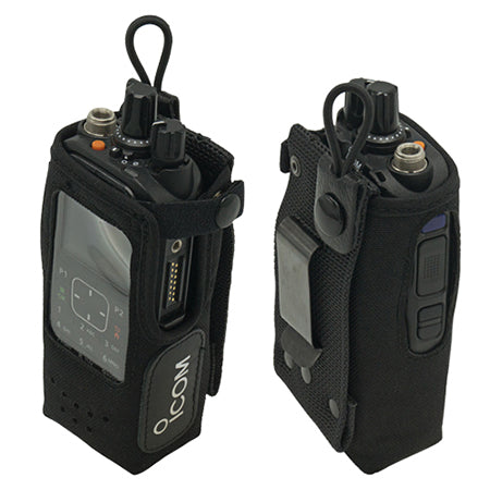 Nylon Holster, NCF1035C - Open Display with Belt Clip for iCOM IC-F3400DS, IC-F4400DS, IC-F7010S, IC-F7020S, IC-F7040S Portable Radios