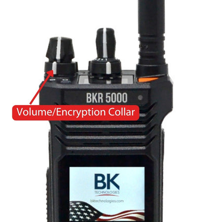 Replacement Encryption Collar BKR0035 for Volume Knob on BKR5000 Radios