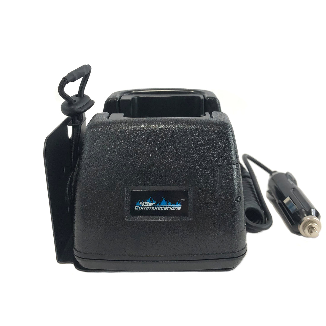 Vehicle Charger, CHIC3VC9R1BE - Rapid Rate, Includes mounting bracket and cigarette lighter plug for iCOM C-A16, IC-F1100/2100 (D/DT/DS), IC-F1000/2000 (D/T/S), IC-V10MR Radio Batteries
