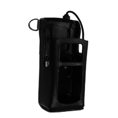 Leather Holster with Shoulder Strap, XL-HC4L for Harris XL-200P Portable Radios front view
