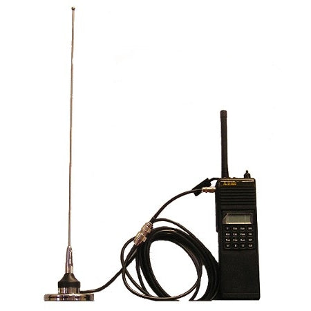 External Antenna Adapter Kit, LAB0801 - VHF Whip Antenna, Magnetic Mount and LAA0801 Antenna Adapter for Relm BK Radio DPH, GPH
